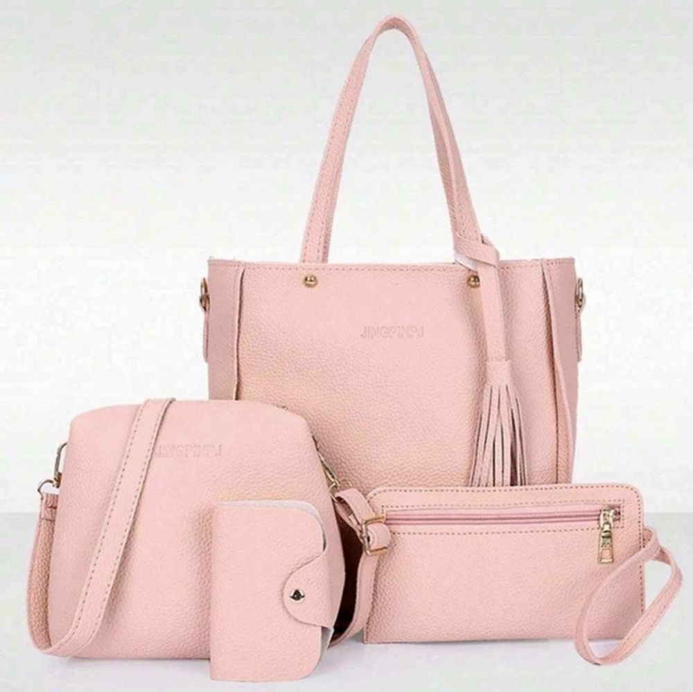 NEW Pink 4 Piece Purse Set